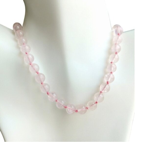 Premium quality Rose Quartz Necklace 19" - Picture 2 of 8